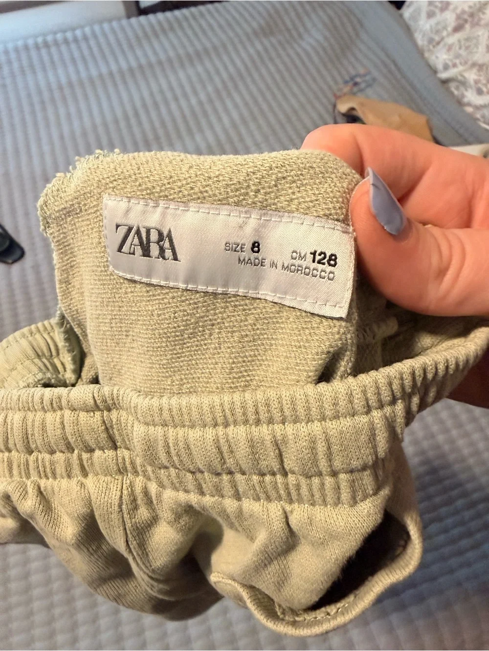 Kids Athletic Tan Drawstring Shorts with Patch Detail